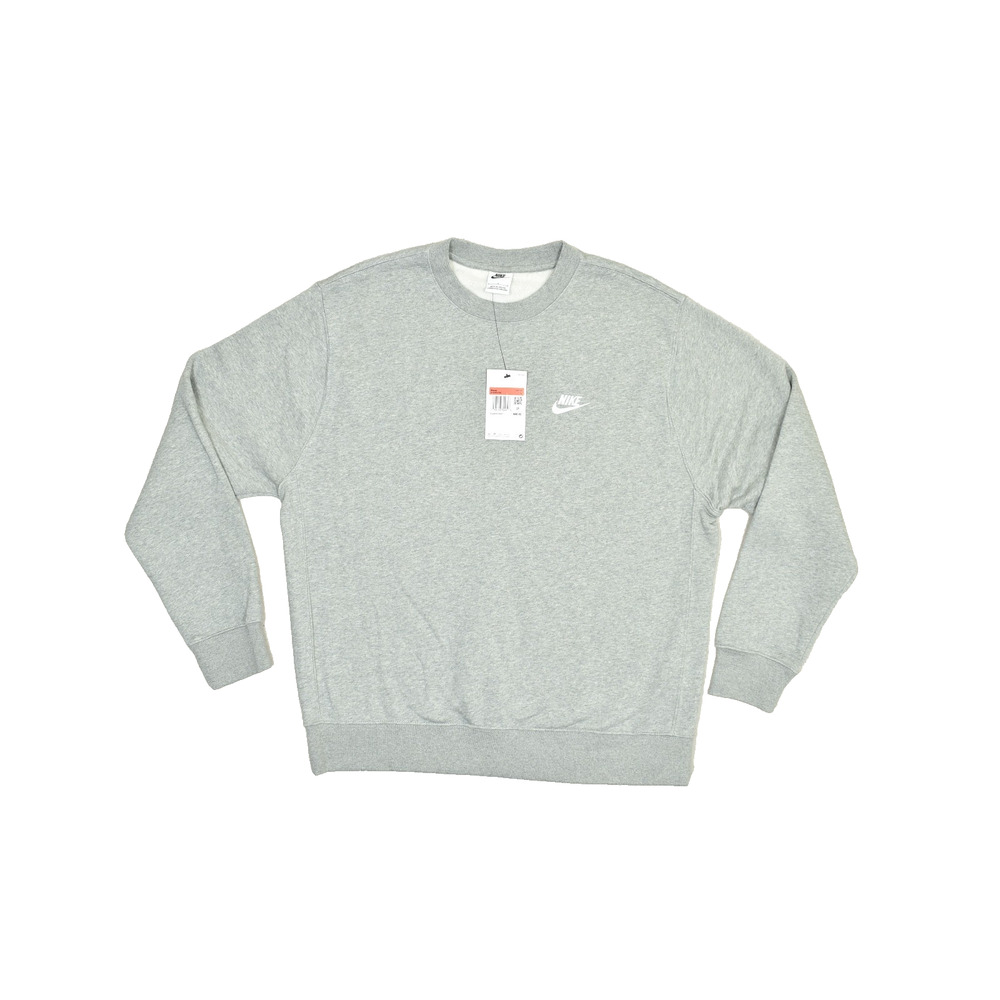 NEW Nike Sportswear Fleece Grey Heather Crewneck Sweatshirt Sz L BV2662-063 Larg